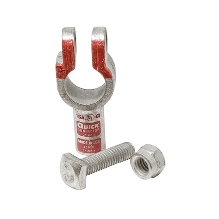 A & I Products Battery Terminal, Pos. Copper Crimp, 1 Ga.  4" x4" x1" A-4001005P-B